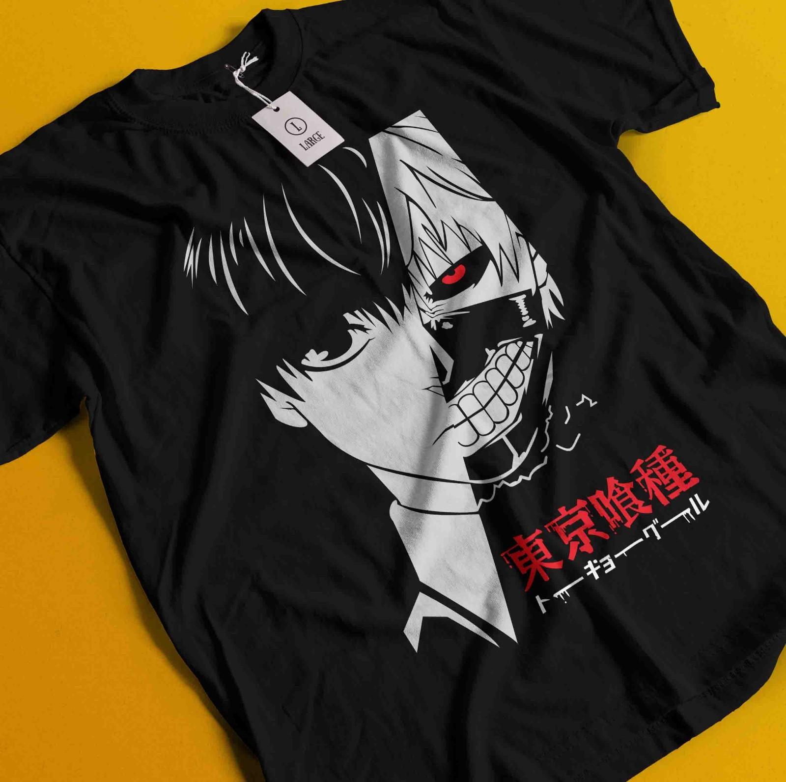 Tokyo Ghoul T-Shirt Mens Womens Tees Top Ken Kaneki Shirt Juuzou Suzuya Anime Manga Unisex Horror Tee S