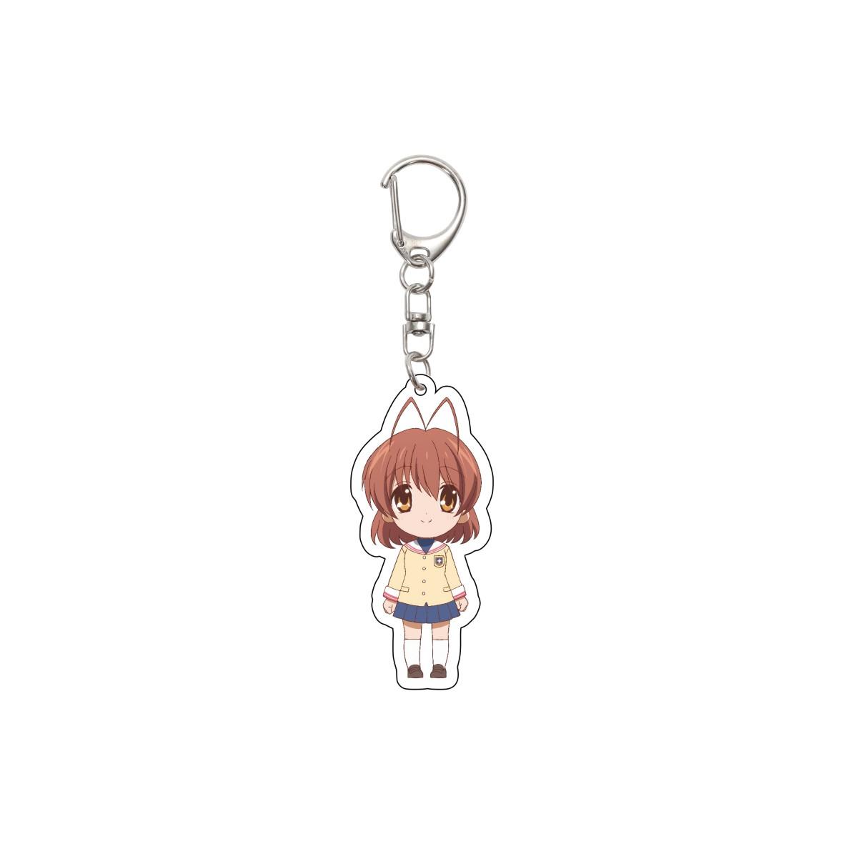 55MM Anime CLANNAD Keychain Okazaki Tomoya/Nagisa Furukawa/Okazaki Ushio Key Chain Acrylic Model Plate Christmas Gifts 55mm