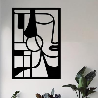 Modern Abstract Metal Wall Art Minimalist Powder Coated Iron Sculpture Indoor Outdoor Decor XL