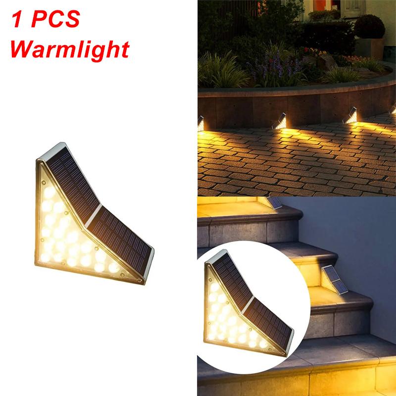 1/4PCS Solar Step Lights Outdoor LED Lamp Waterproof Outside Solar Lights for Stair Patio Garden Courtyard Door Sidewalk Decor