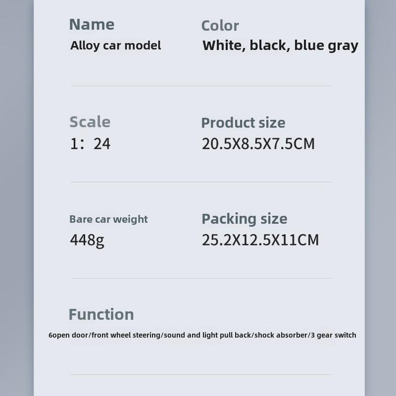 New 1/24 Honda GLE350 High Quality Alloy Car Model with Sound and Light Rear Wheel Drive Function Six-door Toy Large Off-road Vehicle Boy Gift