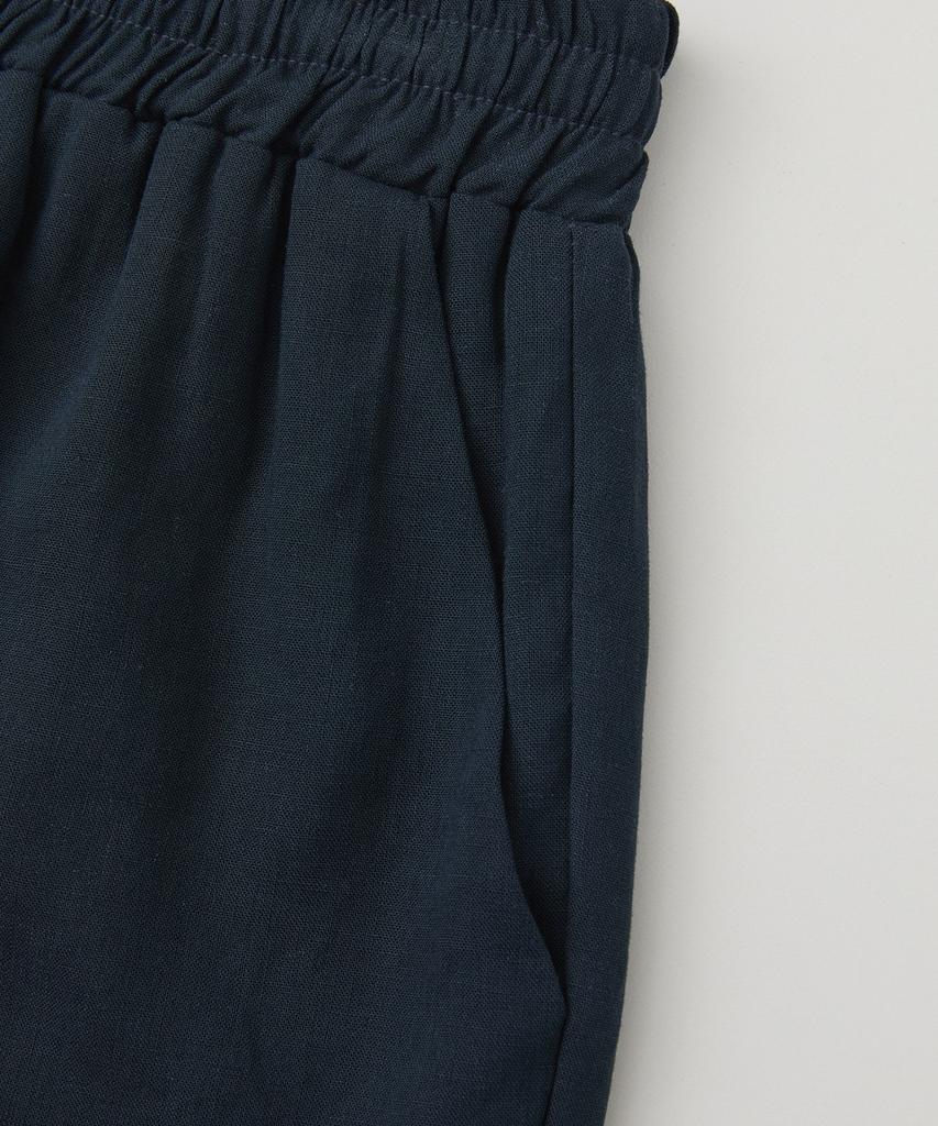 Lounellain Positano Tencel Linen Shorts_Dark Navy
