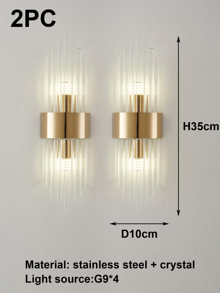 Modern Gold/Black Luxury Crystals Wall Sconce Lights,lustre hotel,Hallways,Bedrooms Other Home Decor,Outdoor Indoor Night Light