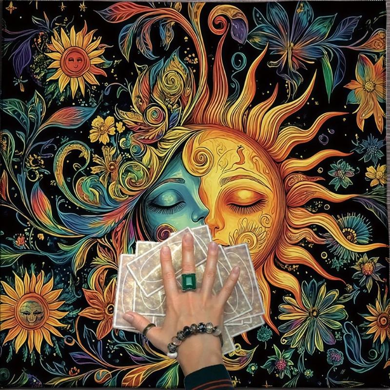 Practical Foldable Tarots Cloth Easy To Clean Velvets Divination Mat Fabric Texture Suitable for Spiritual Practices