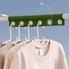 Foldable Fabric Clothing Clip 6 Holes Travel Clothes Drying Rack Windproof Hanger Indoor Use