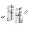 Stainless Steel Concealed Sliding Door Latch 2pcs Double Head Latch 3in