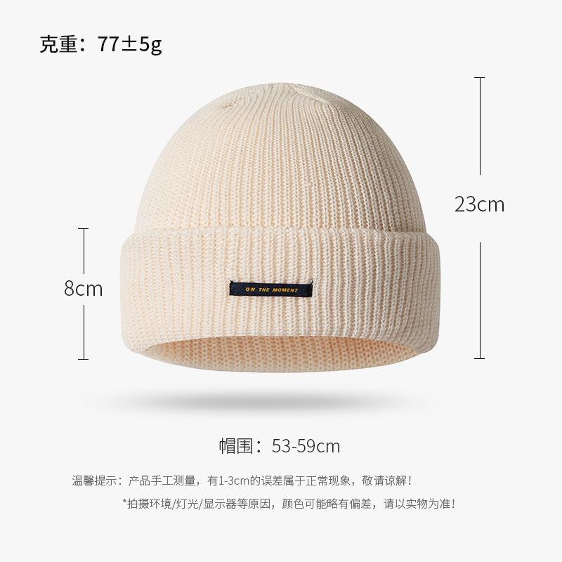 Fashion Versatile Wool Hat Cold-proof and Warm Hat Women's Autumn and Winter Sports Cycling Face Small Men's Knitted Hat