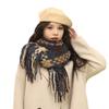 2024 New Autumn And Winter Atmosphere Plaid Fringe Warm Scarf For Couples, Thick Long Scarf Gift