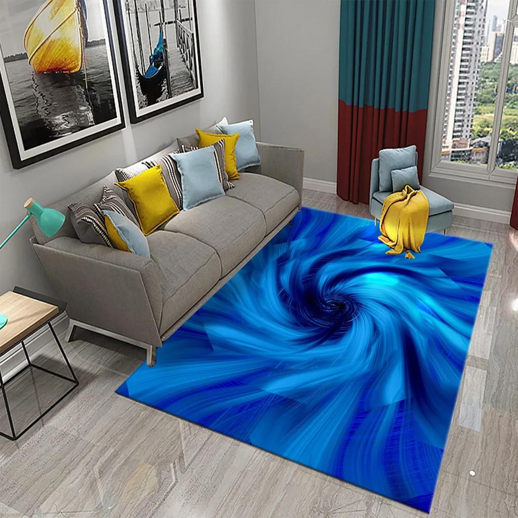Colorful Surreal Abstract Psychedelic Art Carpet Non Slip Comfort Floor Carpet Home Decor Mat for Living Room Bedroom Area Rugs
