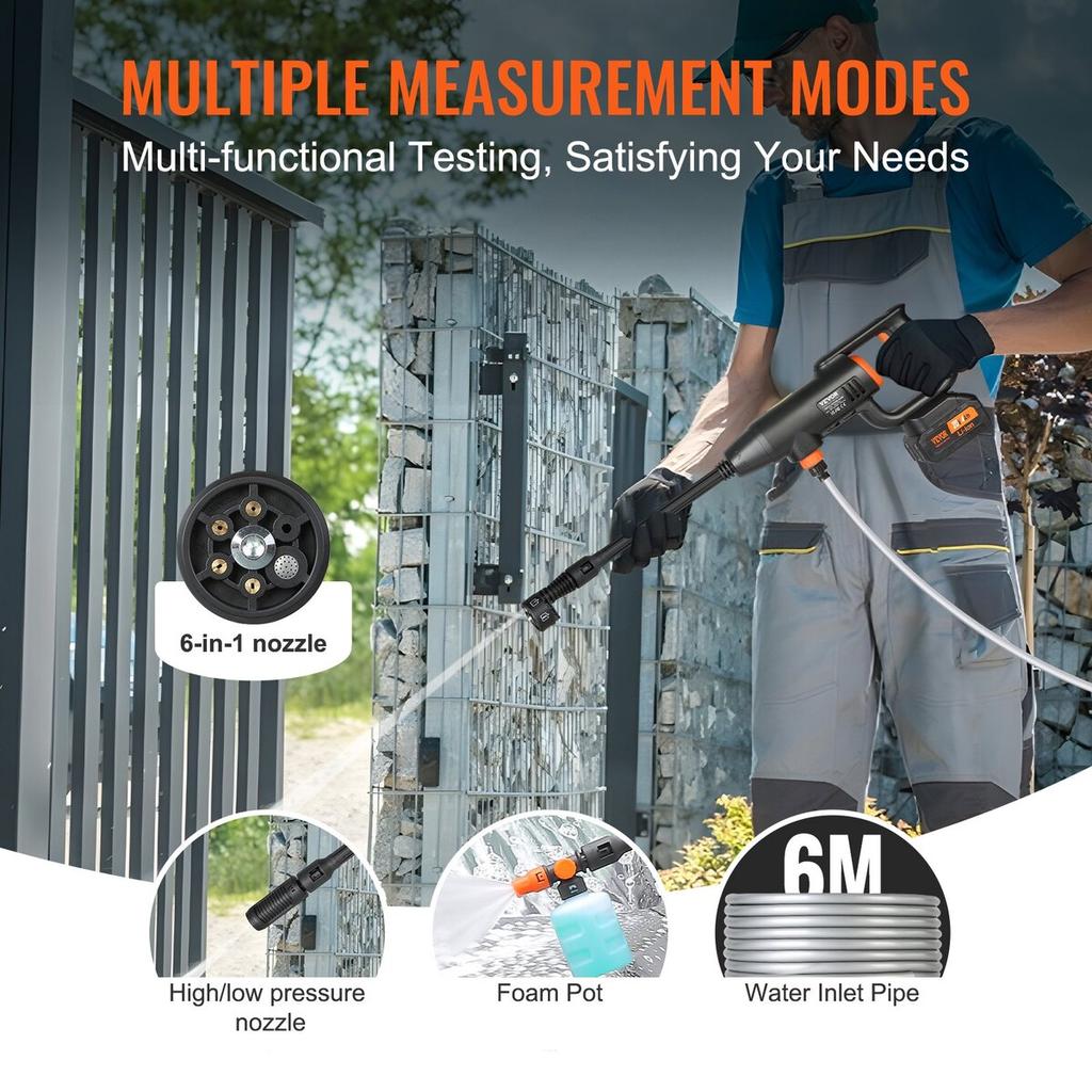High Pressure Cordless Washer Cleaner Portable Water Spray Car Gun 580 PSI