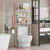 Bathroom Toilet Shelf,Toilet Rack, Three-Tier Shelving, Metal Structure for Vertical Installation,Multi-Layer Classified Storage