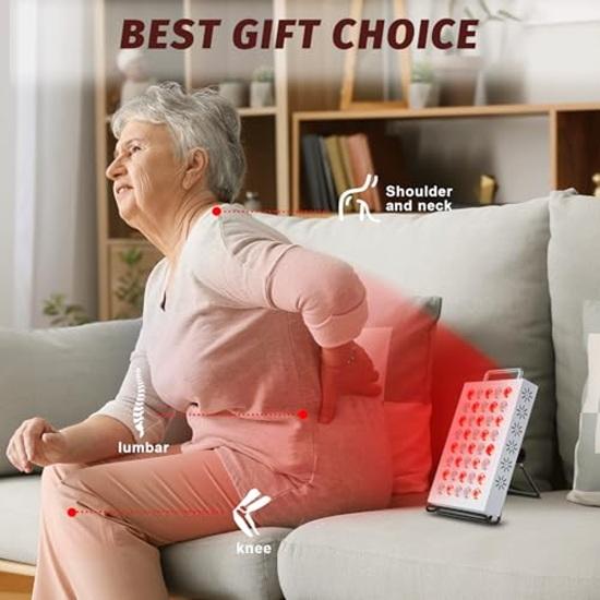 Red Light For Body, 660Nm 850Nm Near Infrared Light Lamp Panel With 40Pcs Dual Chips, Flexible Moveable Red Light Lamp For Face,Knee,Back
