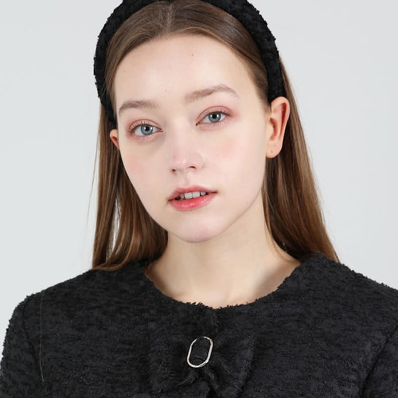CATTLINE Antic Tweed HairBand (Black Silver)