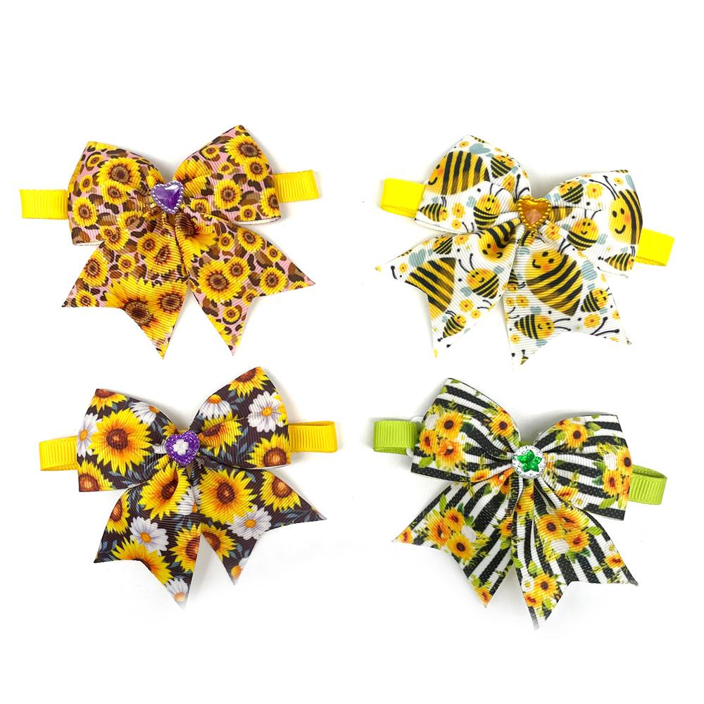50/100pcs Pet Dog Bowties Flowers Dog Accessories Dog Bow Tie Small Dog Bowties Collar Pet Products Dog Accessories for Dogs