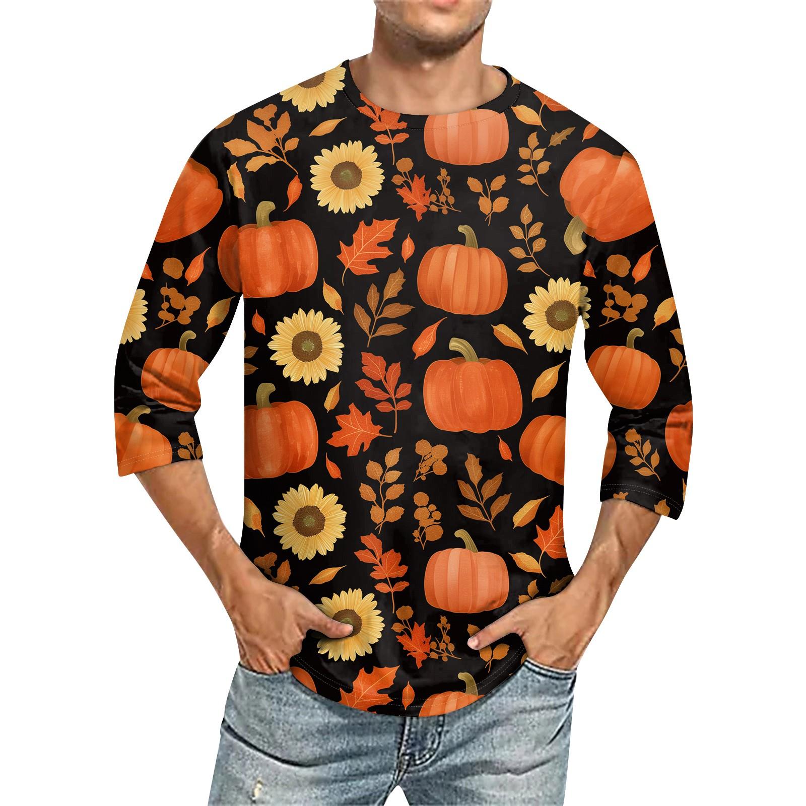 

Мужская однотонная футболка с круглым вырезом и рукавами три четверти XL