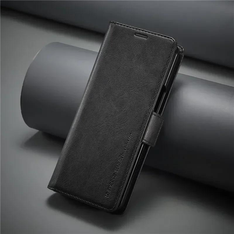 

Luxury Magnetic Wallet PU Leather Case For Samsung Galaxy Z Fold 3 4 5 6 7 Card Solt Holder Pocket Cover For Galaxy Z Fold7 6 5 Z Fold 6 чёрный