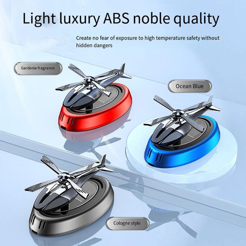 Solar Powered Car Scent Helicopter Car Air Freshener Car Decoration for Office