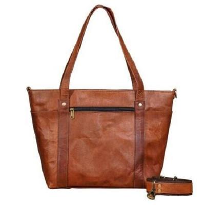 Handgefertigte Tragetasche aus echtem Leder, Damen-Handtasche für jeden Tag, braune Umhängetasche