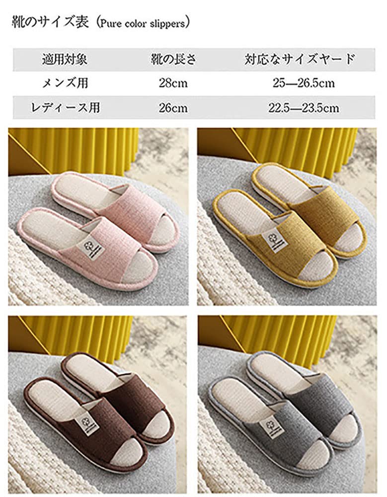 Tzrcyc Indoor Set of House Guest Slippers for Women and Stylish Cotton and Linen Slippers with Open and Fall Slippers for and Room Unisex Slippers, 4,