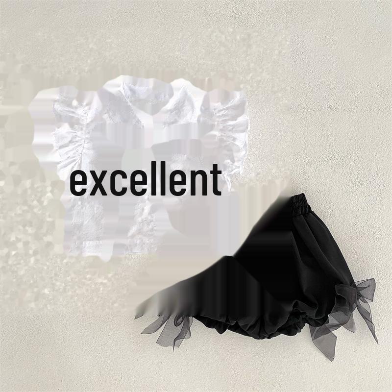 Zhili Kinder Sommer 2023 Geburtstags- Feiertagskleid: Hochwertiger, stilvoller zweiteiliger Anzug.