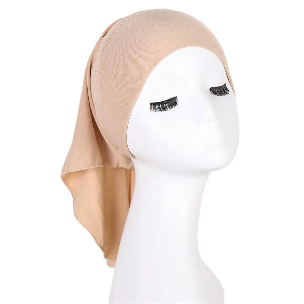 Soft Under Cap Inner Hijab Stretchy Muslim Women Underscarf Bonnet Islam Turban Tube Bone Bonnet Ninja Head Cover Headscarf Hat