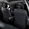 Two Black Hat Mystery Portrait Car Headrest Covers, Designed for Comfort and Elasticity, Ideal for Any Car Interior.