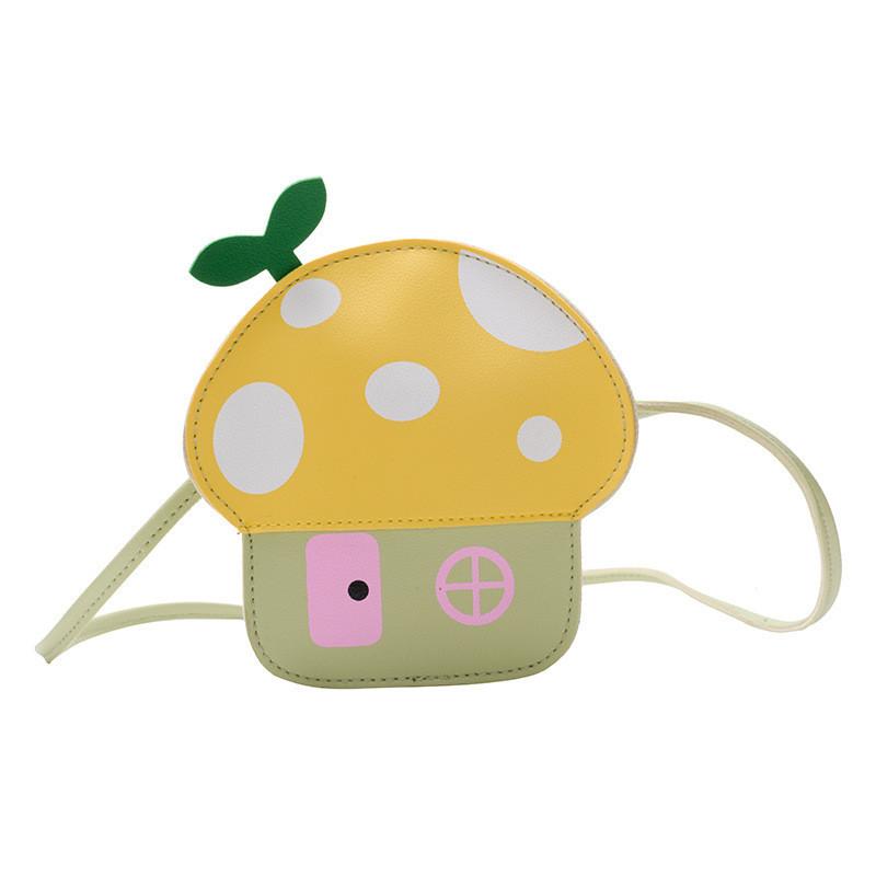 Стильная новая детская сумка Очаровательная сумка через плечо «Принцесса-гриб» для девочек жёлтый