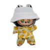 Cute Fishing Hat for 17cm Labubu Plush Dolls Clothes Chill Play Mini Charm Kawaii Vinyl Face Doll  Accessories Kpop Doll Hat