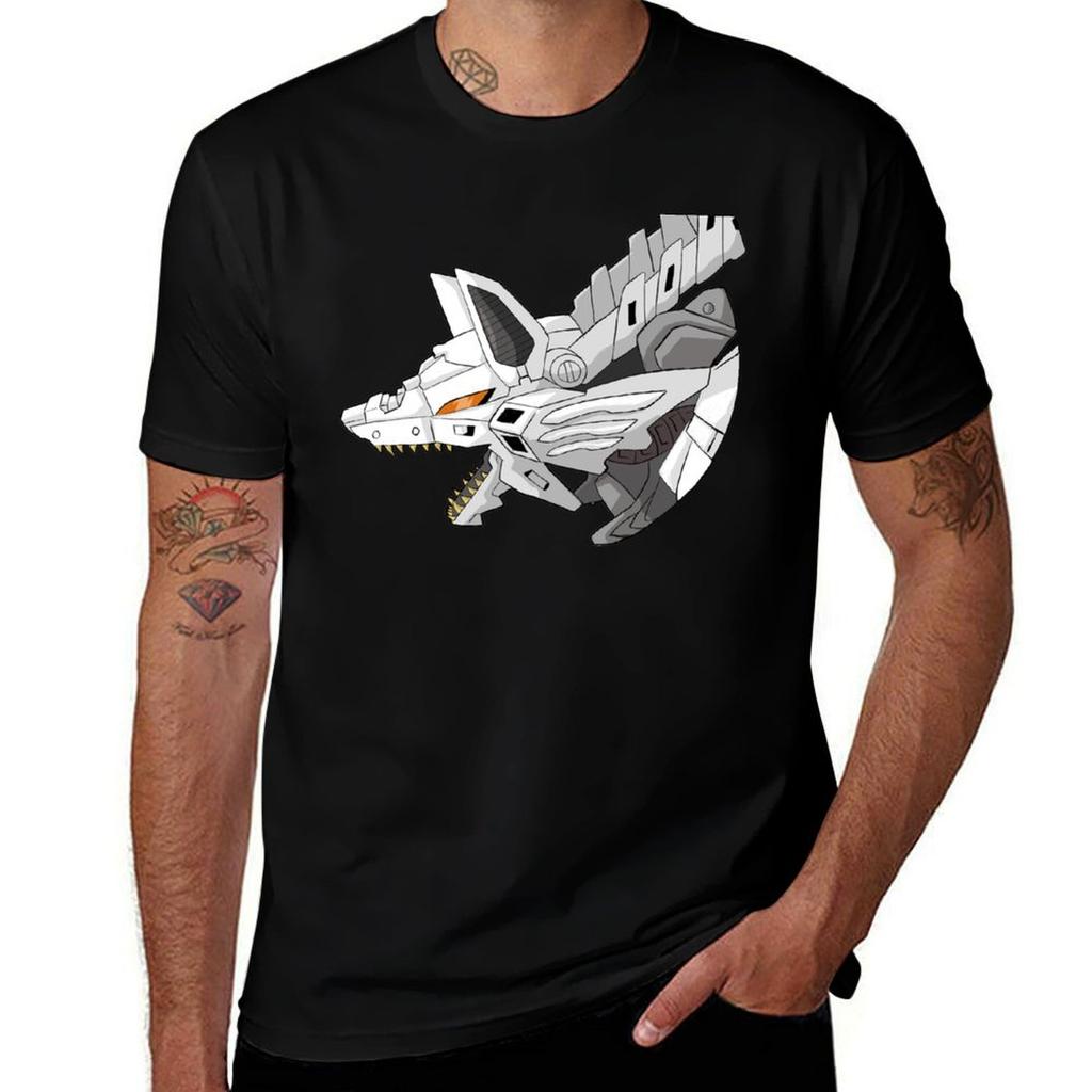 Zoids Konig Wolf Sticker TShirt Big Size Crew Neck TShirt