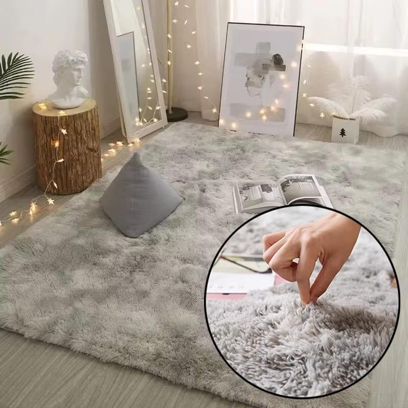 Modern Winter Thick Tea Table Living Room RugRugs for Bedroom Furry Room Decoration Super Soft Large Area Full Carpet Floor Mat