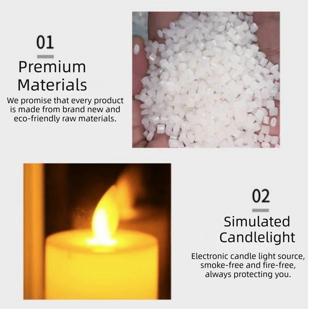 3 in 1 LED Flameless Candle Flickering Taper Electronic Candle Light Three-Wick With Lampshade Flameless Pillar Candle