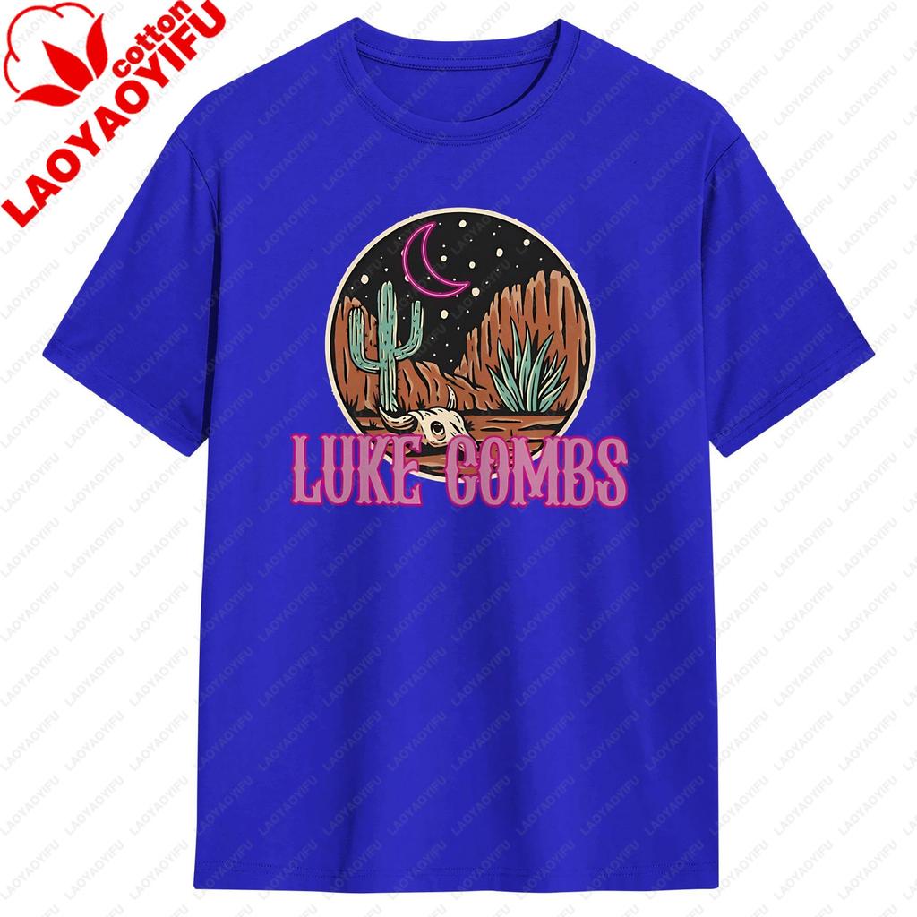 Luke Combs Music Neon Country T Shirt Unisex Y2k Fun Tee Summer Oneck Harajuku Printed Big Size Tops