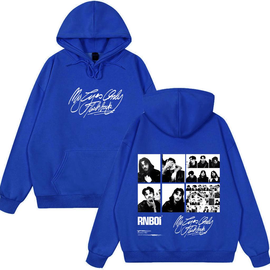 Rapper RnBoi Sadece Gözlerim Geriye Dönüş Albümü 2026 Ürün Kapüşonlu Sweatshirt Erkek Kadın Vintage Kazak Uzun Kollu Günlük Sweatshirt
