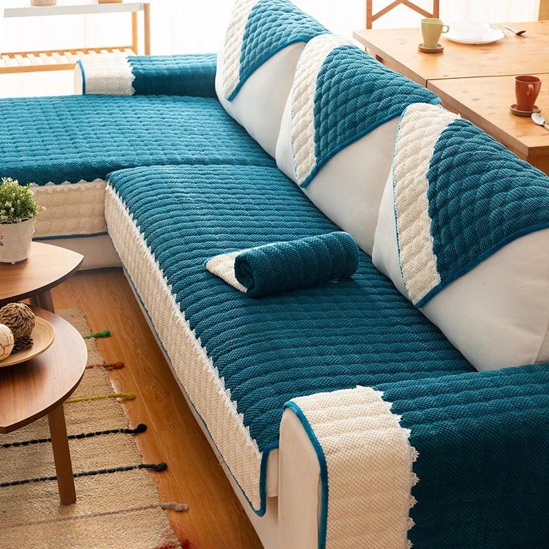 

Хлопково-льняная ткань, диван, сиденье, диван, однотонные секционные чехлы, диван-полотенце для гостиной, домашний угловой диван, полотенце 45x45cm pillowcase