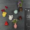  Small Ceramics Flower Vases Magnets With Strong Hold Refrigerator Decoration DIY Craft Artistic