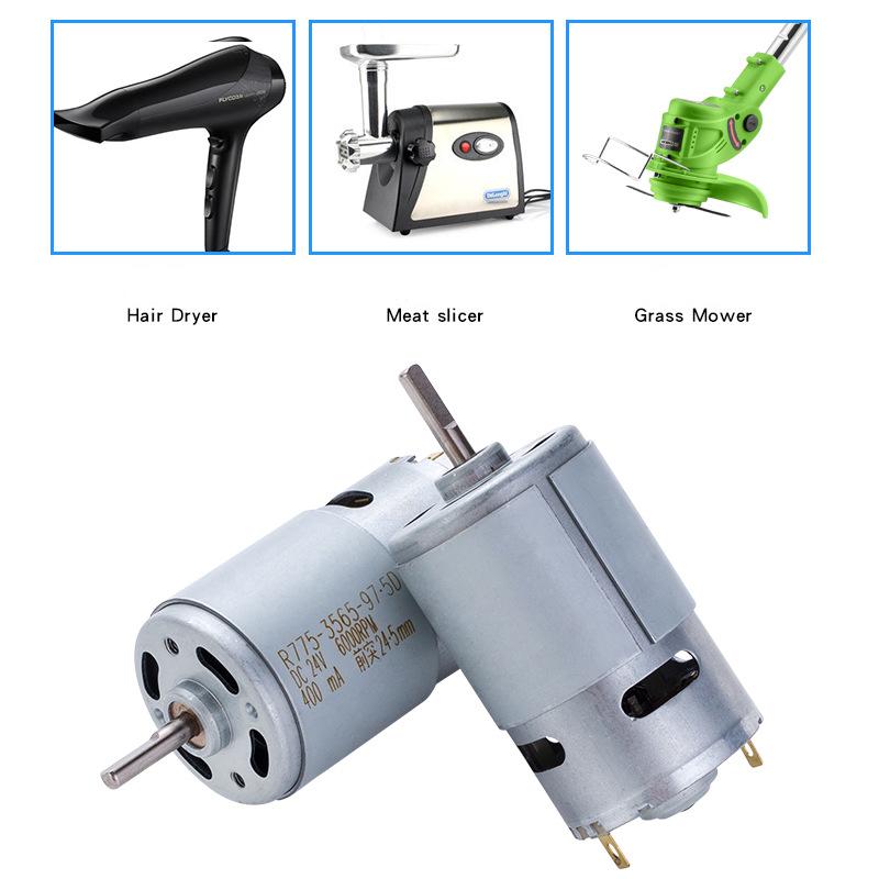 

775SM Мікродвигун постійного струму Фасція Пістолет Газонокосарка Соковижималка Двигун м ясорубки Двигун пилососа Двигун вентилятора HR775SM