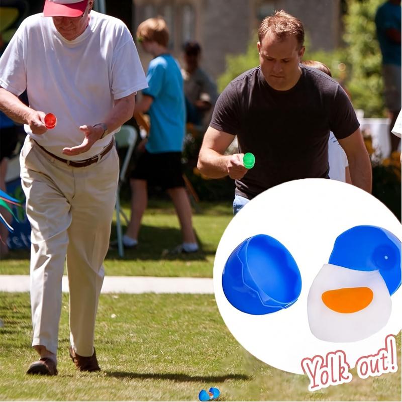 Easter Egg and Spoon Race Game Set with Egg Yolk-Outdoor Lawn Relay Race Day Party Game,Suitable for Bachelorette Party Supplies