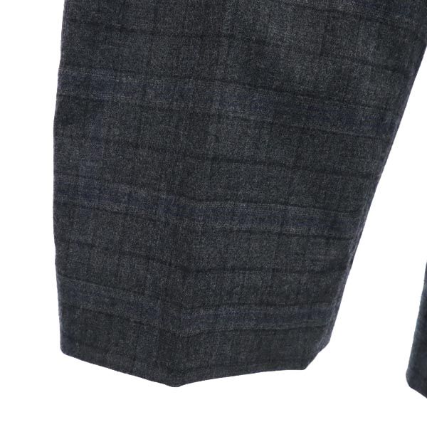 Lanvin Wyprodukowane w Japonii Spodnie typu slacks z mieszanki wełny w kratę 48 szare Męskie Używane