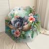 1PC Puppy Flowers Umbrella-8-Rib Reinforced, Automatic Open, Lightweight & Durable, Fashion Accessory for Outdoor-L0371