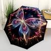 1pc Butterfly Mandala Automatic Folding Umbrella - Compact 8-Rib Design, Durable Plastic & Iron, Lightweight for Outdoor Daily Use192