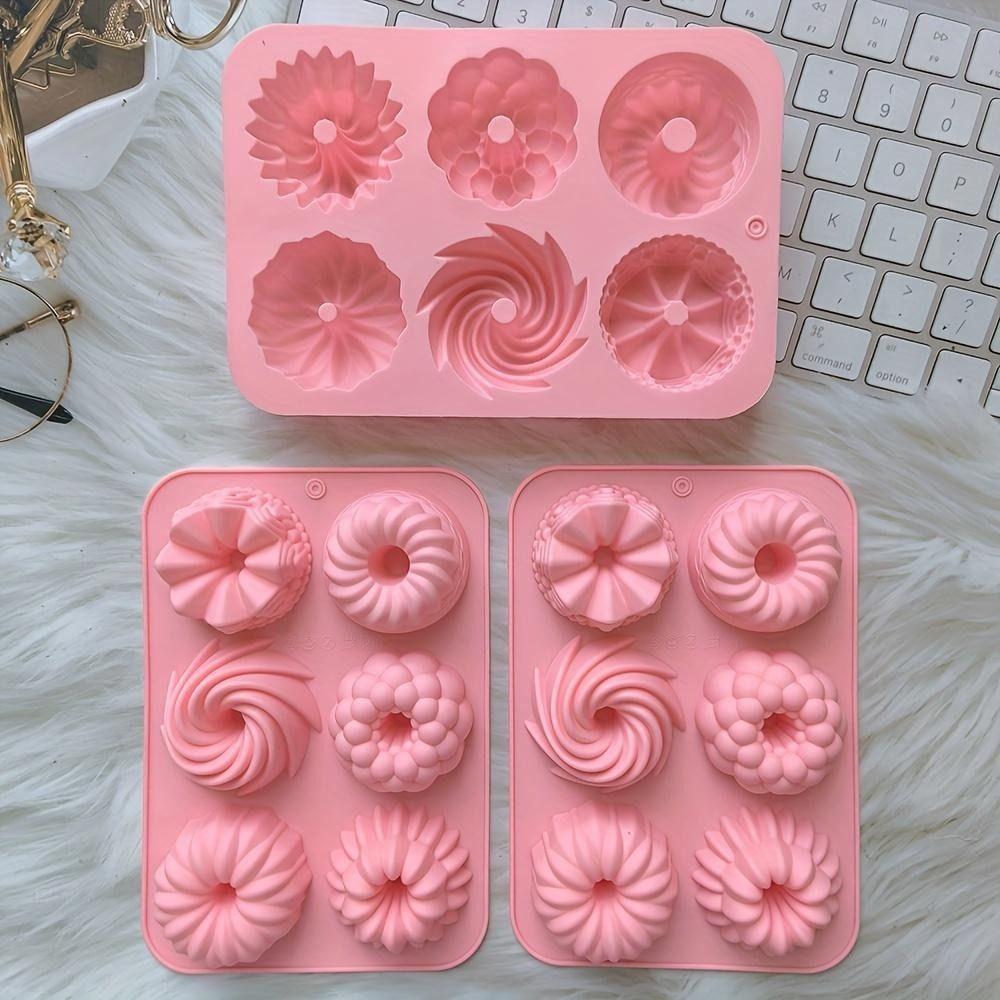 6-Cavity Mini Cake Pans Silicone Donut Baking Molds New Chocolate Mold  for Gummy Making