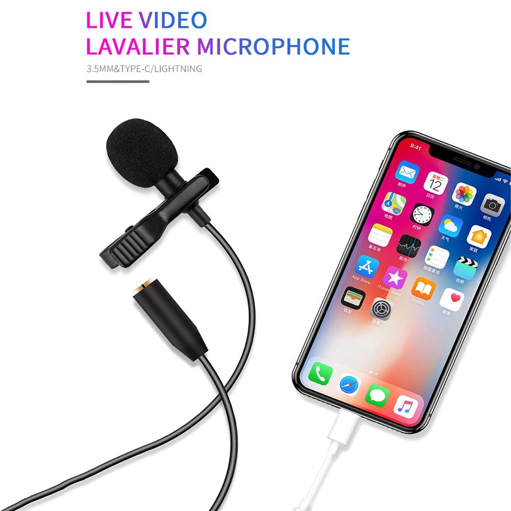 Hands-Free lavalier Microphone for Smartphone//PC//Laptop Lavalier Microphone Professional with Type-C Adapter for Recording//YouTube//Interview