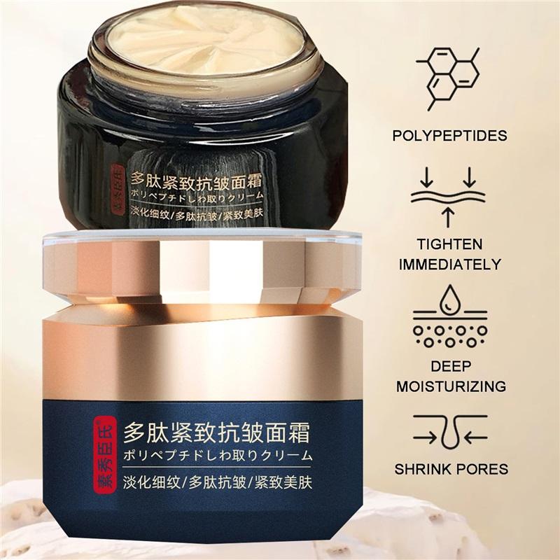 Polypeptide Anti-Wrinkle Firming Face Cream Deep Hydration Brighten Dull Skin Minimize Fine Lines Moisturizing Day Night Cream