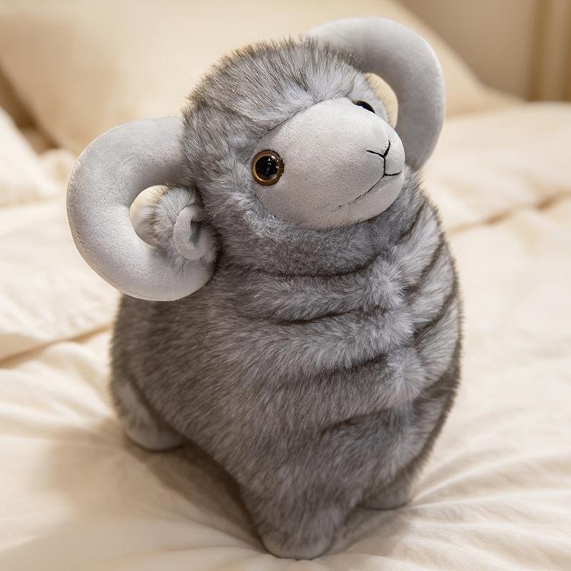 20Cm Standing Lamb Doll Plush Toy Stuffed Brown Grey Sheep Grassland Animal Plushie Birthday Present