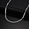 Vnox Width 3mm Flat Snake Silver Color Necklace for Men, Stainless Steel Vintage Blade Chain Collar, Hiphop Casual Jewelry Gifts