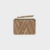 Emma Card Coin Purse Brown Snake Embo