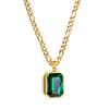 Ins Titanium Steel Colored Diamond Necklace Light Luxury Personality Collarbone Chain Qixi Festival Gift