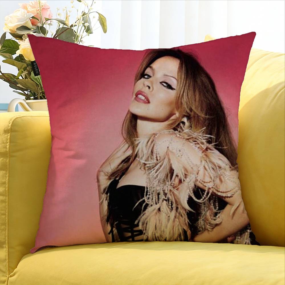 KKylie Minogue Singer World Various Sizes Square Pillow Case For Car Home Bedchamber Decor