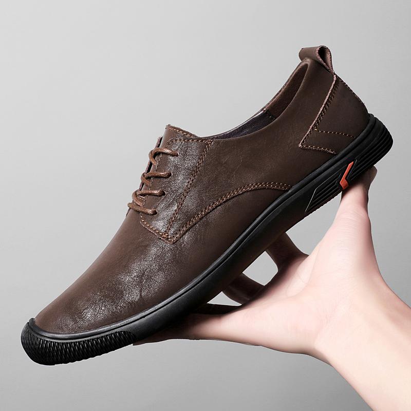 

Обувь из натуральной кожи Мужские кроссовки на шнуровке Дышащая модная обувь для скейтбординга Мужская модная обувь для активного отдыха из коровьей кожи для мужчин 10.5