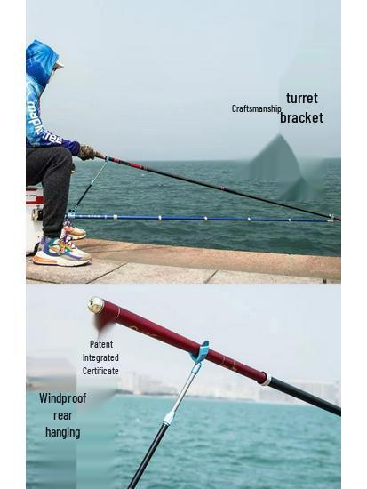 Portable Carbon Rod Holder & Super Hard Tackle Box with Fishing Chair - Black Pit Taiwan Platform